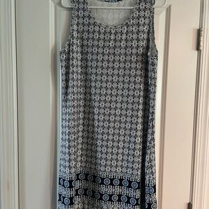Elegant Black and White Patterned Dress